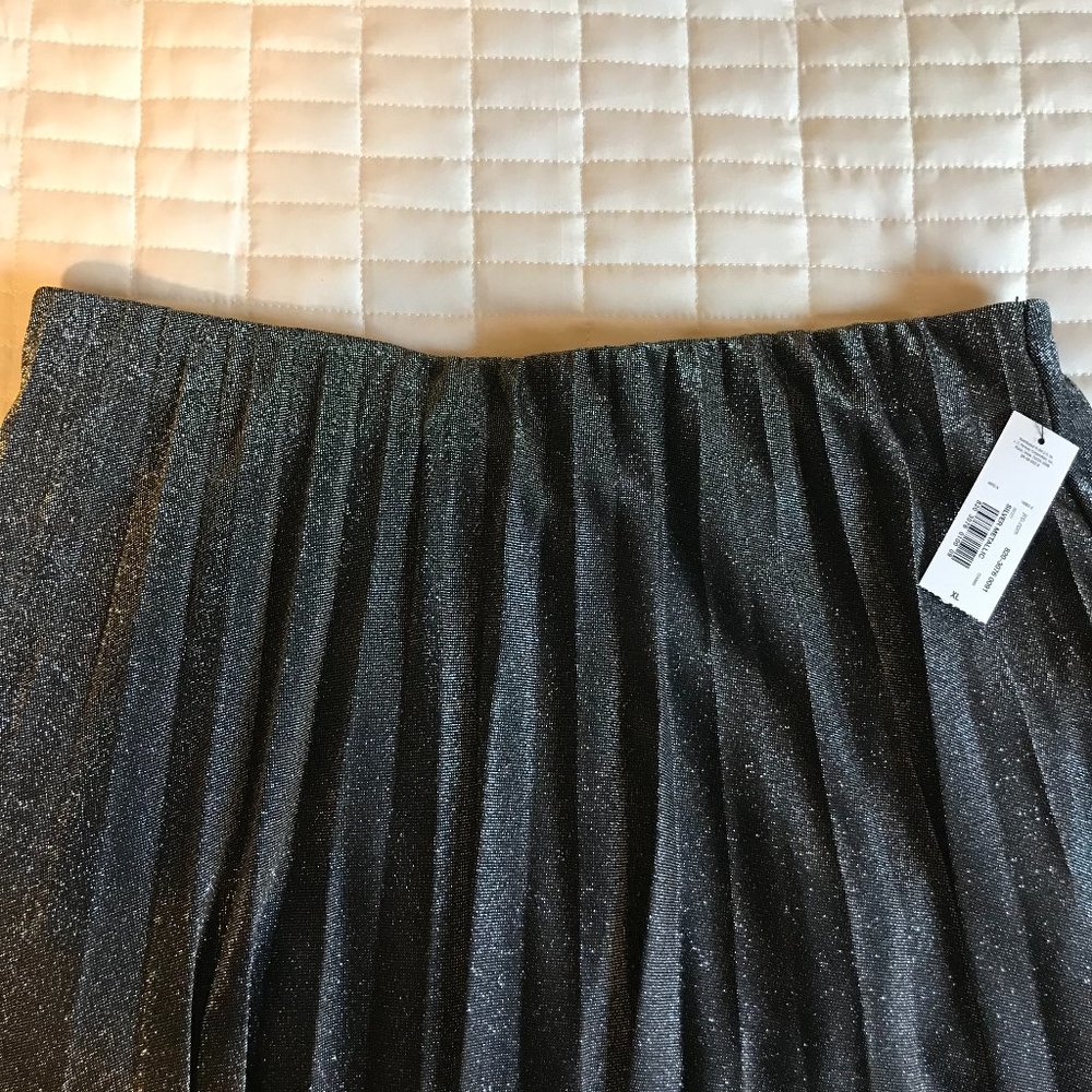 Metallic Pleated Skirt by Worthington